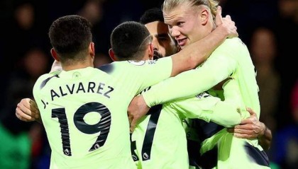  哈兰德双响曼城五球横扫伯恩茅斯  